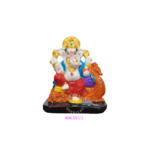 4 inch Lord Ganesha idol blue shawl orange dhoti hand-painted resin Ganesh statue for wholesale export India Model 404 SV