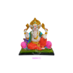 4.5 inch hand painted Lord Ganesha resin idol Model 502 SV seated statue for pooja and home decor