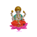 Ganpati statue lotus base colorful resin idol for wholesale spiritual décor