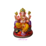 lord ganesha seated on throne with sweets and mouse wholesale idol