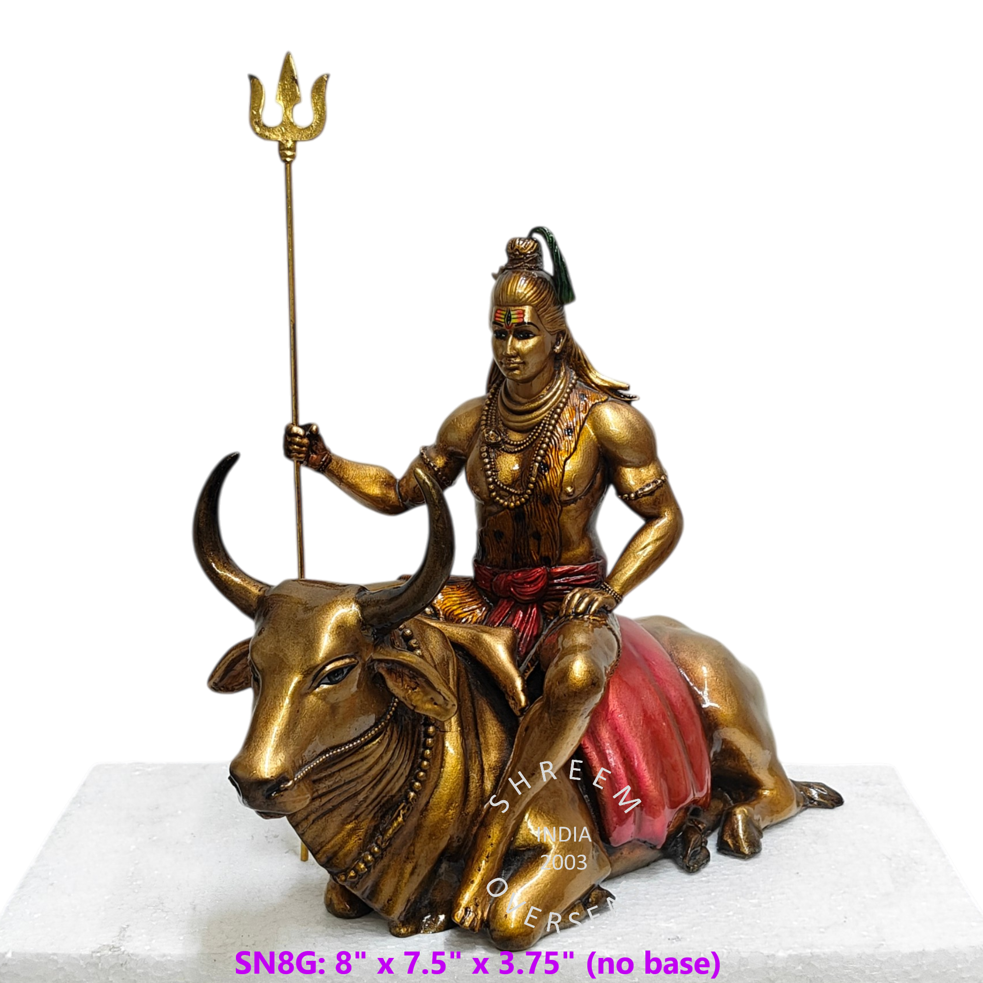 Iconic Lord Shiva on Nandi with Trishul